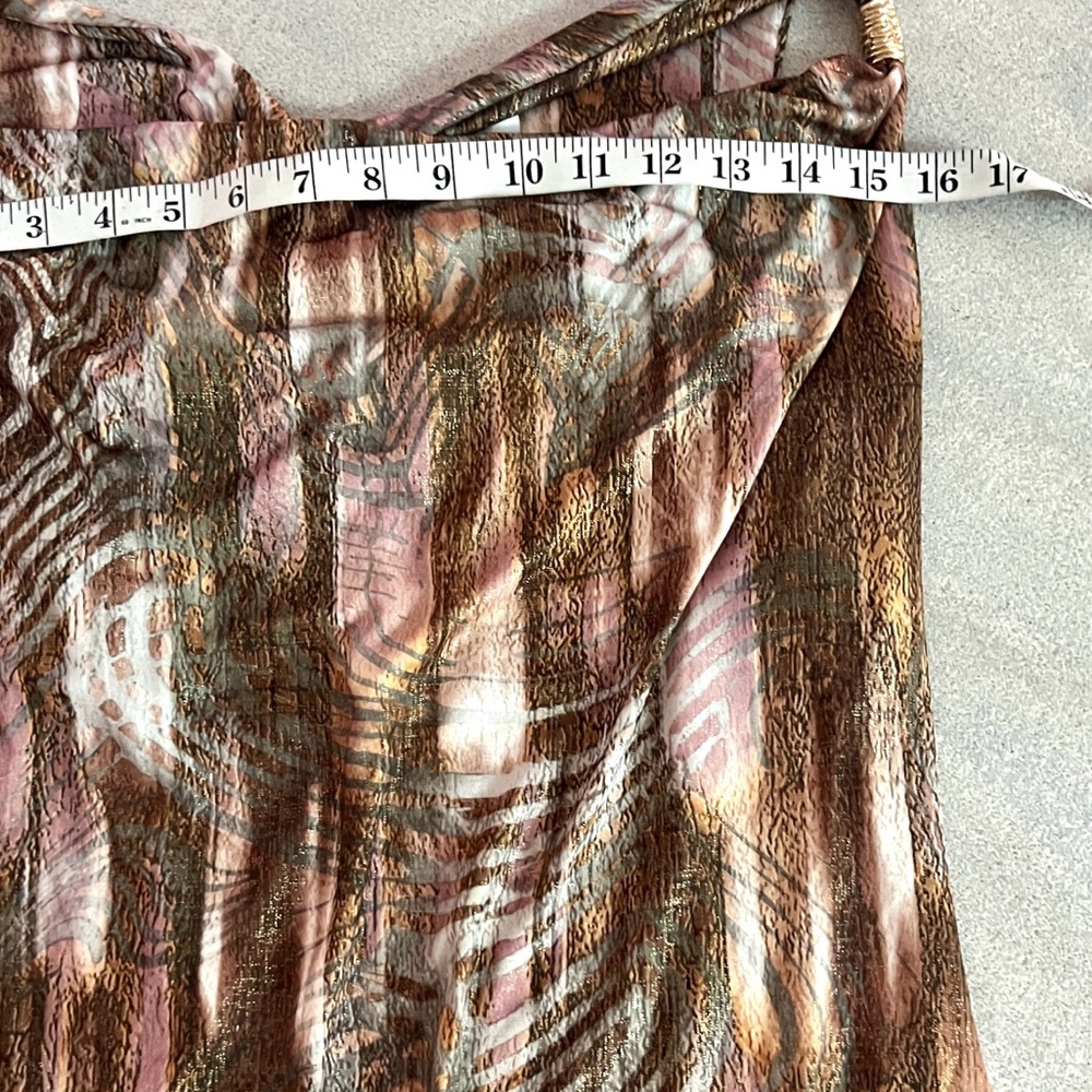 Cache,Beautiful Colors,Scoop Neck w/ Gold Accents Cache, Excellent Con.,Size L - Picture 7 of 8